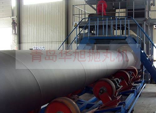 經(jīng)過(guò)拋丸機(jī)清理后的鋼管外壁效果